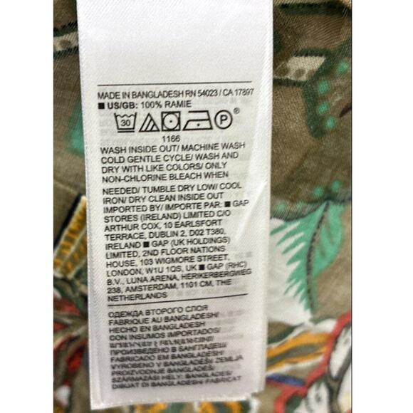 Banana Republic Linen Floral Shirt – Size L Tall – NWT – Vacationcore - Picture 3 of 5